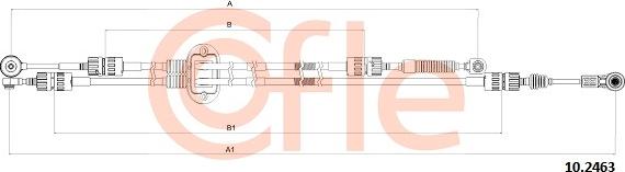 Cofle 10.2463 - Трос, ступенчатая коробка передач avtokuzovplus.com.ua