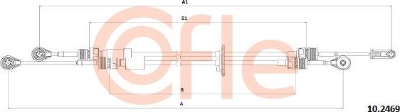 Cofle 10.2469 - Трос, ступінчаста коробка передач autocars.com.ua