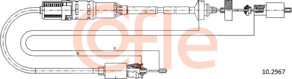 Cofle 10.2967 - Трос, управління зчепленням autocars.com.ua