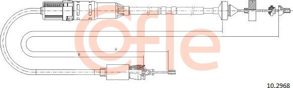 Cofle 10.2968 - Трос, управління зчепленням autocars.com.ua