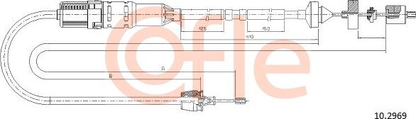 Cofle 10.2969 - Трос, управління зчепленням autocars.com.ua