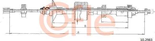 Cofle 10.2983 - Трос, управління зчепленням autocars.com.ua