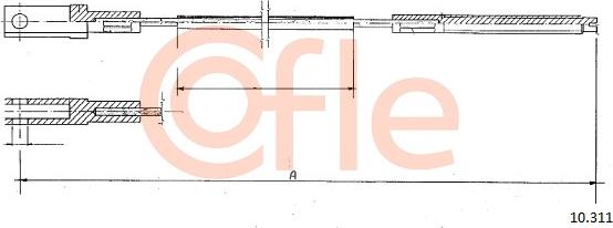 Cofle 10.311 - Трос, управління зчепленням autocars.com.ua