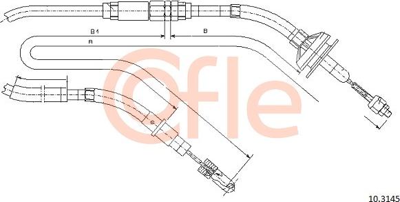 Cofle 10.3145 - Трос, управління зчепленням autocars.com.ua