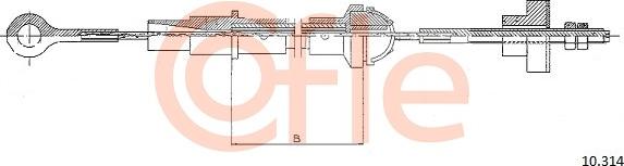 Cofle 10.314 - Трос, управление сцеплением avtokuzovplus.com.ua