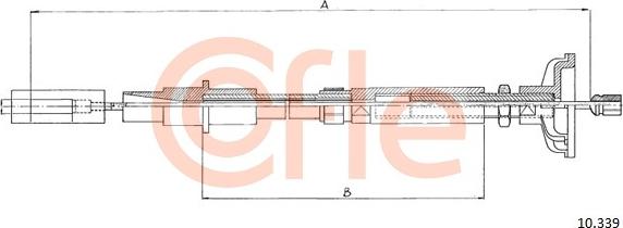 Cofle 10.339 - Трос, управління зчепленням autocars.com.ua