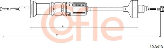 Cofle 10.3413 - Трос, управління зчепленням autocars.com.ua