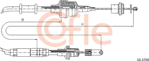 Cofle 10.3750 - Трос, управління зчепленням autocars.com.ua