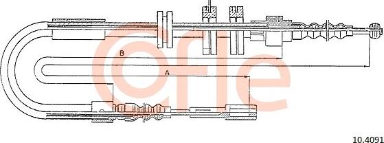 Cofle 10.4091 - Трос, гальмівна система autocars.com.ua