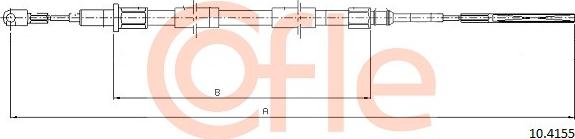 Cofle 10.4155 - Трос, гальмівна система autocars.com.ua