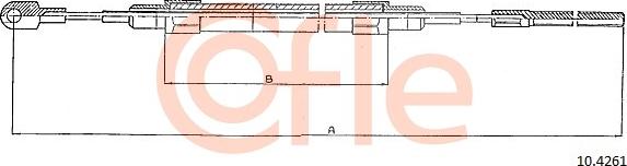 Cofle 10.4261 - Трос, гальмівна система autocars.com.ua