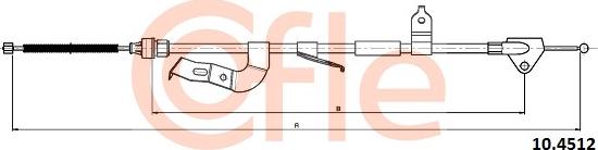 Cofle 10.4512 - Трос, гальмівна система autocars.com.ua
