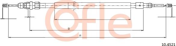 Cofle 92.10.4521 - Трос, гальмівна система autocars.com.ua