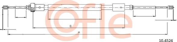 Cofle 10.4524 - Тросик, cтояночный тормоз avtokuzovplus.com.ua