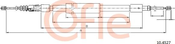 Cofle 10.4527 - Трос, гальмівна система autocars.com.ua