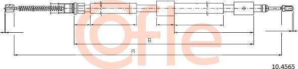Cofle 10.4565 - Тросик, cтояночный тормоз avtokuzovplus.com.ua