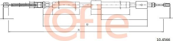 Cofle 10.4566 - Трос, гальмівна система autocars.com.ua