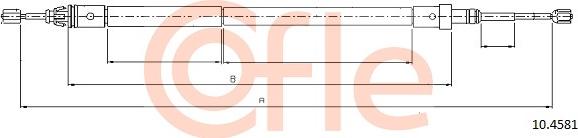 Cofle 10.4581 - Трос, гальмівна система autocars.com.ua