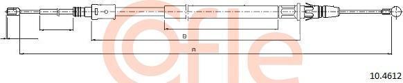 Cofle 10.4612 - Трос, гальмівна система autocars.com.ua