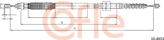 Cofle 10.4653 - Трос, гальмівна система autocars.com.ua