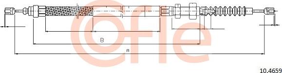 Cofle 10.4659 - Тросик, cтояночный тормоз avtokuzovplus.com.ua