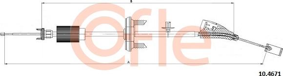 Cofle 10.4671 - Тросик, cтояночный тормоз avtokuzovplus.com.ua