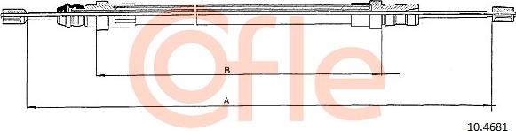 Cofle 10.4681 - Трос, гальмівна система autocars.com.ua