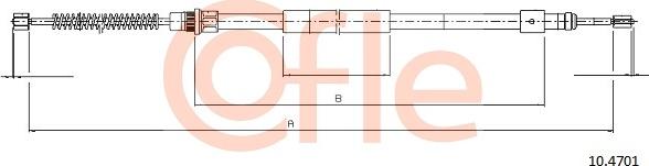 Cofle 10.4701 - Трос, гальмівна система autocars.com.ua