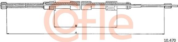 Cofle 10.470 - Трос, гальмівна система autocars.com.ua