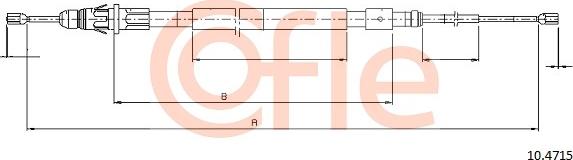 Cofle 10.4715 - Тросик, cтояночный тормоз avtokuzovplus.com.ua