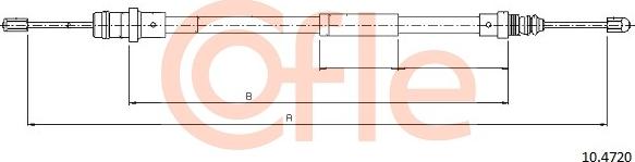 Cofle 10.4720 - Трос, гальмівна система autocars.com.ua