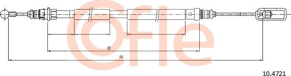 Cofle 10.4721 - Тросик, cтояночный тормоз avtokuzovplus.com.ua