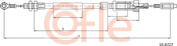 Cofle 10.4727 - Тросик, cтояночный тормоз avtokuzovplus.com.ua