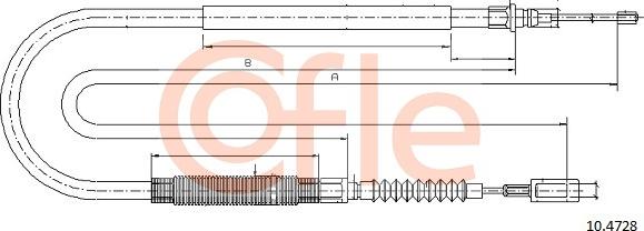 Cofle 92.10.4728 - Тросик, cтояночный тормоз avtokuzovplus.com.ua