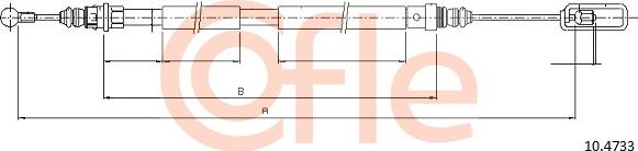 Cofle 10.4733 - Трос, гальмівна система autocars.com.ua