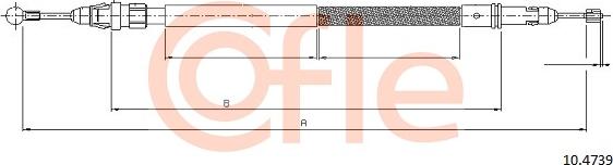 Cofle 10.4739 - Тросик, cтояночный тормоз avtokuzovplus.com.ua