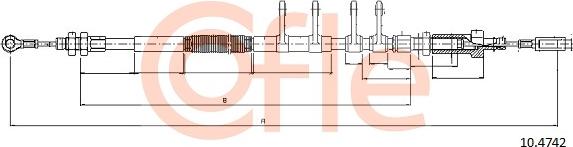 Cofle 10.4742 - Трос, гальмівна система autocars.com.ua