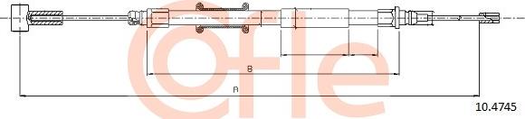 Cofle 10.4745 - Трос, гальмівна система autocars.com.ua