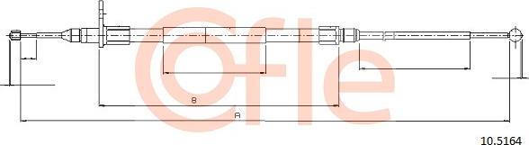 Cofle 10.5164 - Трос, гальмівна система autocars.com.ua
