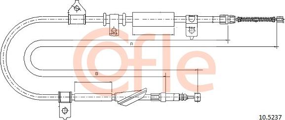 Cofle 10.5237 - Трос, гальмівна система autocars.com.ua