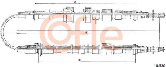 Cofle 10.530 - Трос, гальмівна система autocars.com.ua