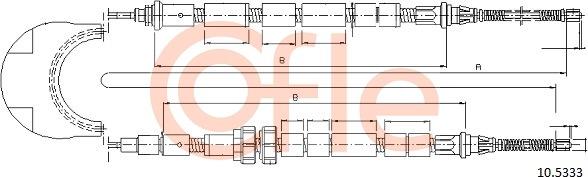 Cofle 10.5333 - Трос, гальмівна система autocars.com.ua