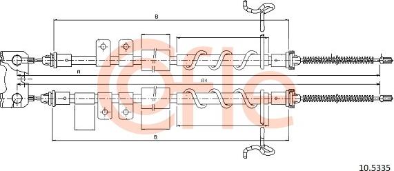 Cofle 10.5335 - Трос, гальмівна система autocars.com.ua
