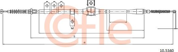 Cofle 10.5340 - Трос, гальмівна система autocars.com.ua