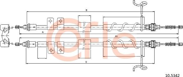Cofle 10.5342 - Тросик, cтояночный тормоз avtokuzovplus.com.ua