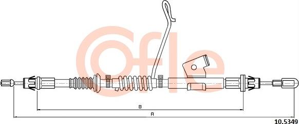 Cofle 10.5349 - Трос, гальмівна система autocars.com.ua