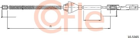 Cofle 92.10.5365 - Трос, гальмівна система autocars.com.ua