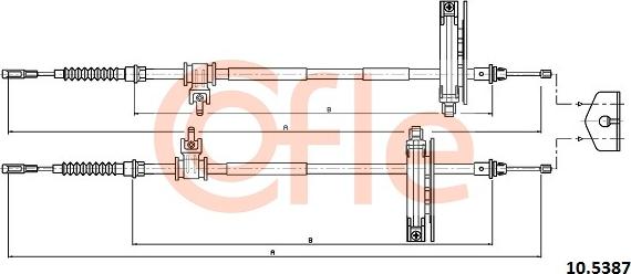 Cofle 10.5387 - Трос, гальмівна система autocars.com.ua