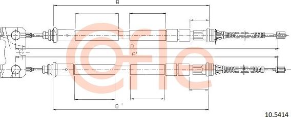 Cofle 10.5414 - Трос, гальмівна система autocars.com.ua