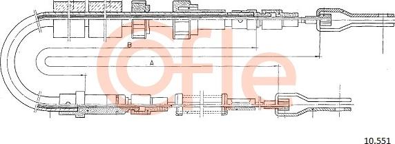 Cofle 10.551 - Трос, гальмівна система autocars.com.ua